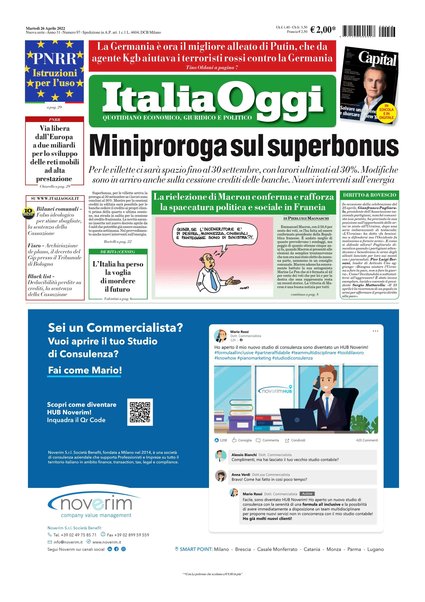 Italia oggi : quotidiano di economia finanza e politica